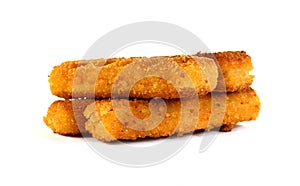 Fish fingers isolated.