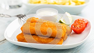 Fish fingers and potato salad