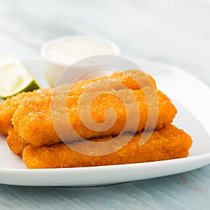 Fish fingers and potato salad