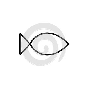 Fish, food, sea icon. Vector illustration, flat design