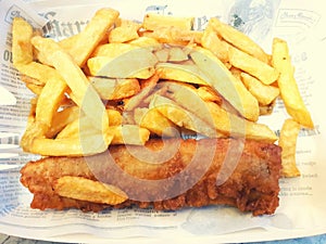 Fish fresh chips food lunch dinner tasty