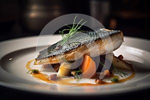 Fish fried vegetables. Generate Ai