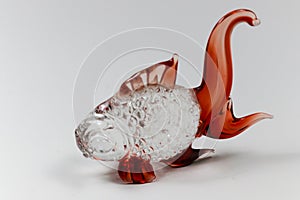 Fish glass sculpture for decoration