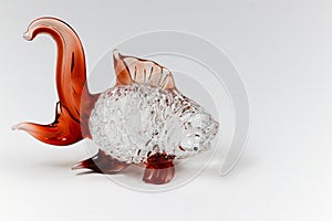 Fish glass sculpture for decoration