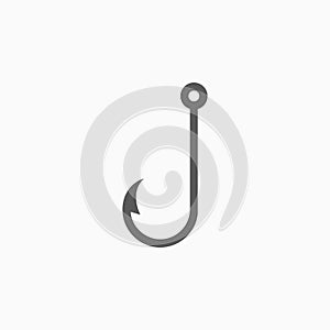 Fish hook icon, hook, barbed hook, fish photo