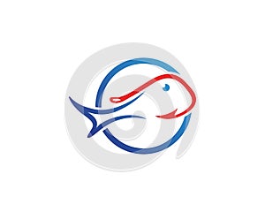 fish hook symbol and logo icon vector
