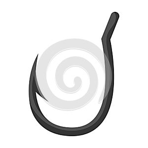 Fish hook vector icon.Cartoon vector icon isolated on white background fish hook.