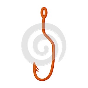 Fish hook vector icon.Cartoon vector icon isolated on white background fish hook.