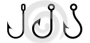 Fish hook vector icon