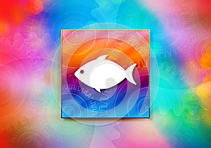 Fish icon abstract colorful background bokeh design illustration
