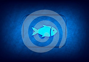 Fish icon abstract digital design blue background