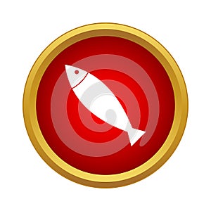 Fish icon in simple style