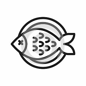 Fish icon vector image.