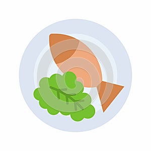 Fish icon vector image.