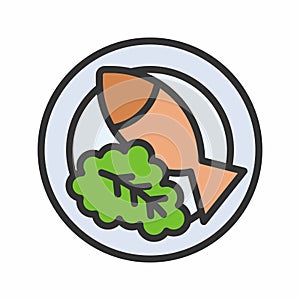 Fish icon vector image.