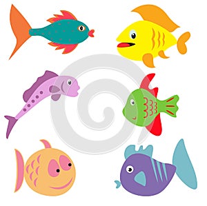 Fish icons and stickers