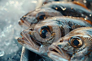 fish industry concept ,seafood for markets and restaurants