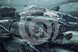 fish industry concept ,seafood for markets and restaurants