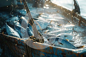 fish industry concept ,seafood for markets and restaurants