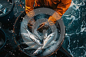 fish industry concept ,seafood for markets and restaurants