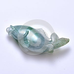 Fish Jade sculpture gemstone pendant photo