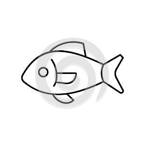 Fish jumping Outline Vector Icon that can easily edit or modify.