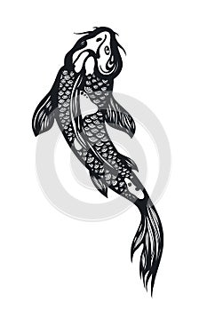 Fish Koi Carp. Chinese symbol of good luck, courage, persistence, perseverance, wisdom and vitality.