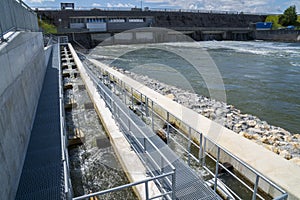 Fish ladder for migration and spawning at river