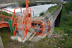 The fish ladder at whitehorse, canada.