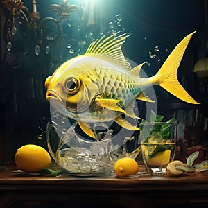 Fish lemon tetra