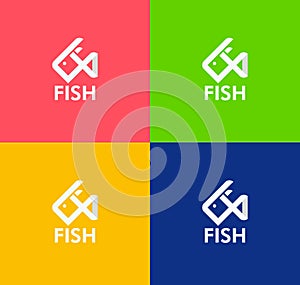 Fish logo icon design vector, See food logo design, Fish lover logo design, vector logo design, icon deign, logo design, graphics photo