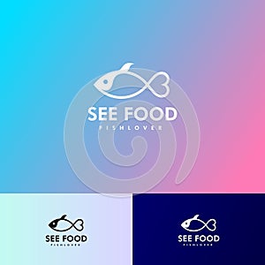 Fish logo icon design vector, See food logo design, Fish lover logo design, vector logo design, icon deign, logo design, graphics photo