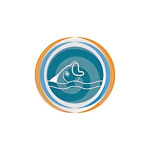 Fish logo template