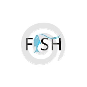 Fish logo template creative vector symbol