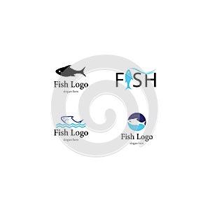 Fish logo template creative vector symbol