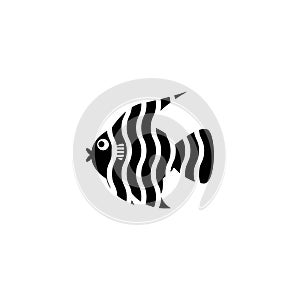 Fish logo template creative vector symbol of fishing