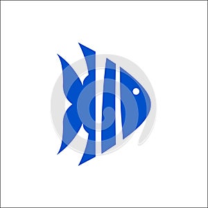 Fish logo vector,fish sea logo template