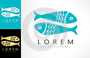 Fish logo vector