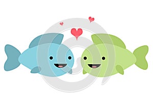 Fish in Love Illustration