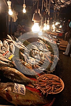 Fish market at Stambul, Turkey