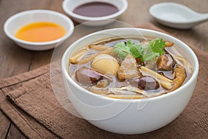 Fish maw soup in bowl