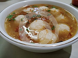 fish meatballs at pempek palembang stallÃ¯Â¿Â¼ photo