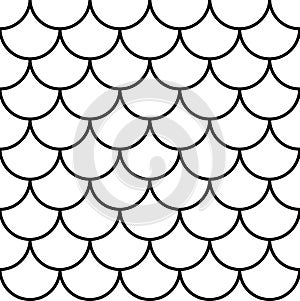 Fish, mermaid, dragon, snake scales. Tail scale seamless pattern.