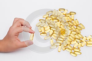 Fish oil capsule, Omega 3-6-9 fish oil yellow soft gels capsules