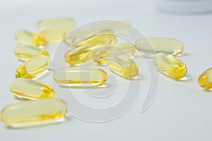 Fish oil capsule supplements nourish the nervous system. And cho
