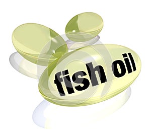 Fish Oil Capsules Omega-3 Fatty Acid Pills Preventing Disease