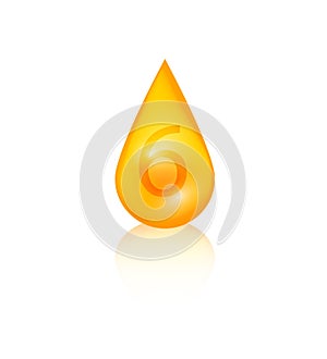 Fish oil drop omega 6 icon