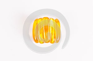 Fish oil isolated on white background