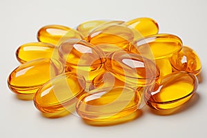 Fish oil omega-3 vitamin pills healthy vital capsules pharmaceutical medicine omega supplement oil nutriment nutrient