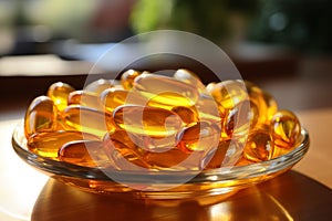 Fish oil omega-3 vitamin pills healthy vital capsules pharmaceutical medicine omega supplement oil nutriment nutrient